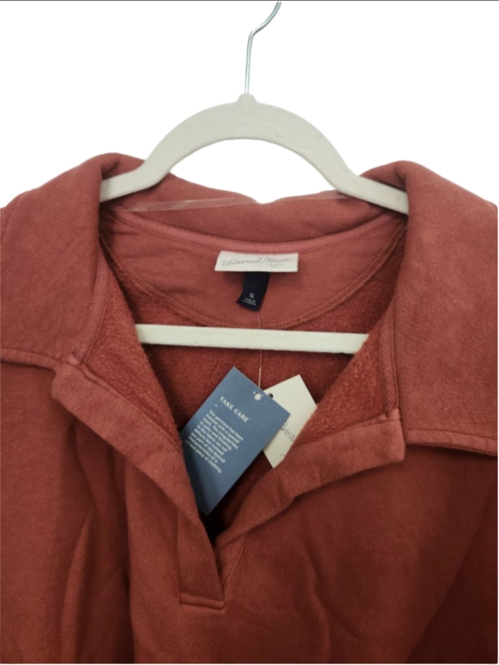 Universal Thread Rust Collared cropped Sweatshirt - Picture 8 of 11